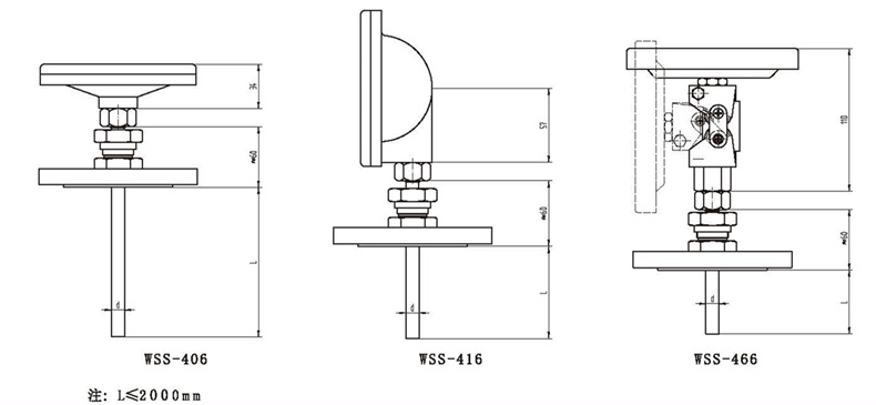 WSS工業雙金屬溫度計（通用型法蘭式）_http://m.sziloveyou.cn_雙金屬溫度計_第3張