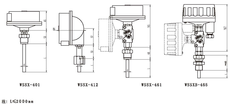 WSSX工業雙金屬溫度計（電接點型螺紋式）_http://m.sziloveyou.cn_雙金屬溫度計_第3張